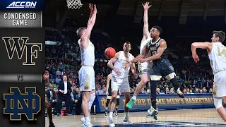 Wake Forest vs. Notre Dame Condensed Game | 2019-20 ACC Men's Basketball