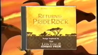 The Lion King II - Simba's Pride Soundtrack (1998) Promo (VHS Capture)