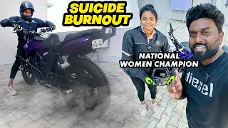 Tamil Stunt Girl 🔥 illegal Bike Stunt Explained | DAN JR CM