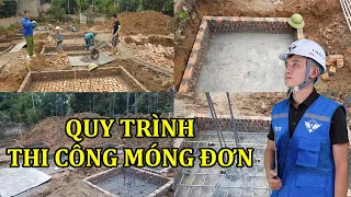 QUAN TRỌNG - Quy Trình Thi Công Móng Đơn Cực Chi Tiết | Kinh Nghiệm Thi Công