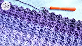 How To Crochet An Easy/Fast Stitch for Beginners / Ideal for Blankets, Shawls | Simple Block Stitch