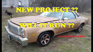 Abandoned Cheap 1977 Chevy Malibu Classic - Will it run?? New project??