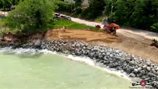 Beverly Shores Shoreline Tour & Erosion Mapping 4K Drone Footage & On Kemil Beach & Dunbar Beach