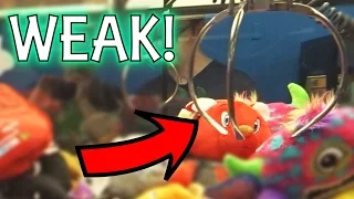 THE WEAKEST MOST RIGGED CLAW MACHINES - Will Not Close!