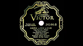 1932 Sam Coslow - Here Lies Love