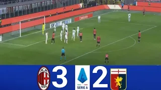 Milan vs Genoa (3-2)| 2024 Serie A | Match Highlig