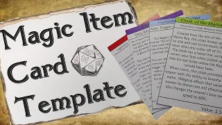 Magic Item Card Template for D&D | Free Download!