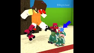 When Doremon Plays Squid Game Red Light Green Light | Monster School Minecraft Animations