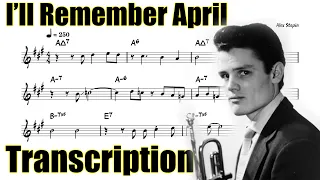 Chet Baker - I'll  Remember April [Transcription] Trumpet Solo Bb