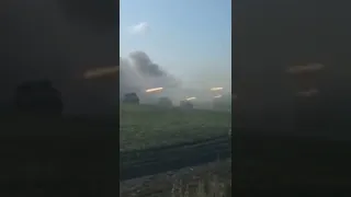 батарея "Градов" ведёт огонь в Лиманском направлении