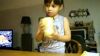 4 year old attempts Pitch Perfect Cup Song