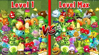 PvZ 2 All Plants Level 1 vs Max Level (Part 5)