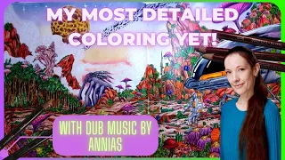 Speed Art Adult Coloring (Dub Music Collab) - Alien Worlds by Kerby Rosanes Coloring Book