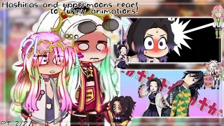 Hashiras & uppermoons react to funny animations // KNY // Pt 2/?