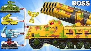 MEGA BOSS: PANZERWERFER 42 vs MEGA TANK - Cartoons about tank/Nina tank cartoon