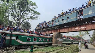 তিস্তা এক্সপ্রেস ও জারিয়া স্পেশালের উপর-নিচ ক্রসিং দেখে নিন ভিডিওতে...