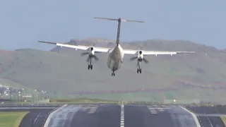 AWESOME NOSE DIVE LANDING Sata Dash 8-400 at Madeira Airport