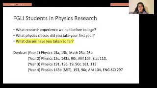 HARVARD RESEARCH PANEL: How to start physics research in college