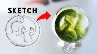 How to make a Resin Dinosaur Egg Embryo!