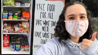 Filling A Community Fridge W/Plant Based Food! (And how you can help)