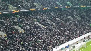 Borussia Mönchengladbach Fans Anthem Before Match Vs Roma