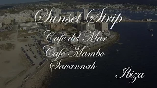 Sunset strip: Cafe del mar, Cafe mambo, Savannah.... - Ibiza, videoexplained