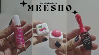 Testing CUTE & WEIRD Lipstick & Lip Gloss From MEESHO Starting ₹157 | Part 4 | Anshika Maheshwari |