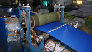 Making Plastic Woven Bags (Bardana) with Amazing Technique