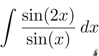 Integral of sin(2x)/sin(x)