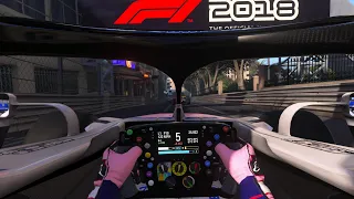 F1 2019 | Monaco GP Race | Sergio Perez Racing Point Helmet Cam [F1 2018 PS4]