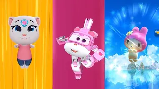 Talking Tom Hero Dash VS Super Wings : Jett Run VS SONIC DASH MY MELODY Android Gameplay