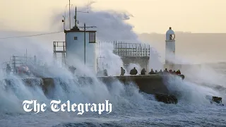 Storm Eunice: Winds batter Britain and Army on standby as second red warning issued