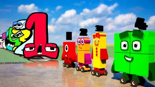 Numberblocks 1-10 Cars vs Number Lore 1-10 Walls | Teardown