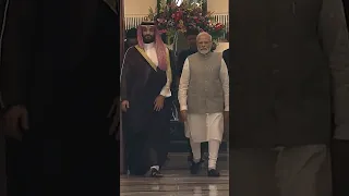 PM Modi meets the Crown Prince of Saudi Arabia, Mohammed bin Salman Al Saud at Hyderabad House