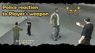 GTA San Andreas Police reaction to Player's weapon mod