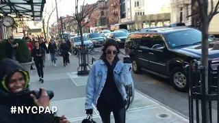 Kendall Jenner almost gets knocked over by Photographer in New York