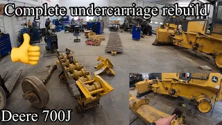 Complete major undercarriage rebuild of Deere 700J dozer @C_CEQUIPMENT