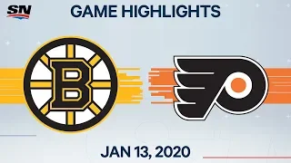 NHL Highlights | Bruins vs. Flyers – Jan. 13, 2020