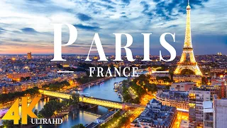 Paris 4K drone view • Stunning footage aerial view of Paris | Relaxation film with calming music