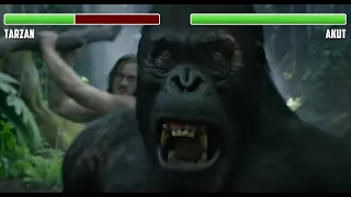 Tarzan vs. Akut WITH HEALTHBARS | HD | The Legend of Tarzan