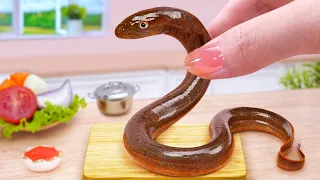 Catch Eels In The River 🐳 Best Tasty Miniature Eel Healthy Fish Recipe 🤗 Real Food Tina Mini Cooking