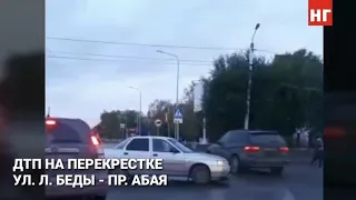 Автомобиль вылетел на тротуар. ДТП в Костанае