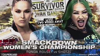 wwe 2022 Survivor Series War Games Ronda Rousey vs Shotzi Official Match card