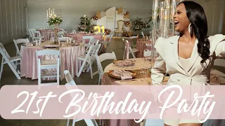 ELEGANT 21st BIRTHDAY PARTY IDEAS |BACKDROPS| MARQUEE LETTERS| LIVING LUXURIOUSLY FOR LESS