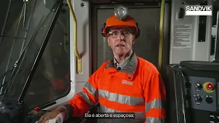 Sandvik DL432i longhole drill walkaround video - Portuguese