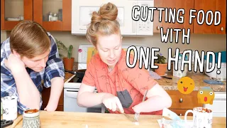 HOW TO CUT FOOD WITH ONE HAND [Amputee Hacks!]