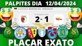 Palpites de Futebol para hoje 12 04 2024 Placar Exato#futebol