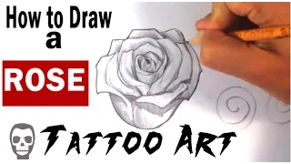 How to Draw a Rose - Tattoo Art