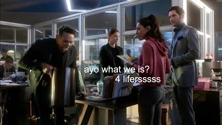 lucifer, chloe, ella, and dan being a comedic crime solving team