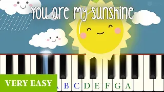 You Are My Sunshine – Very Easy Primer Level Piano Tutorial for Young Beginners